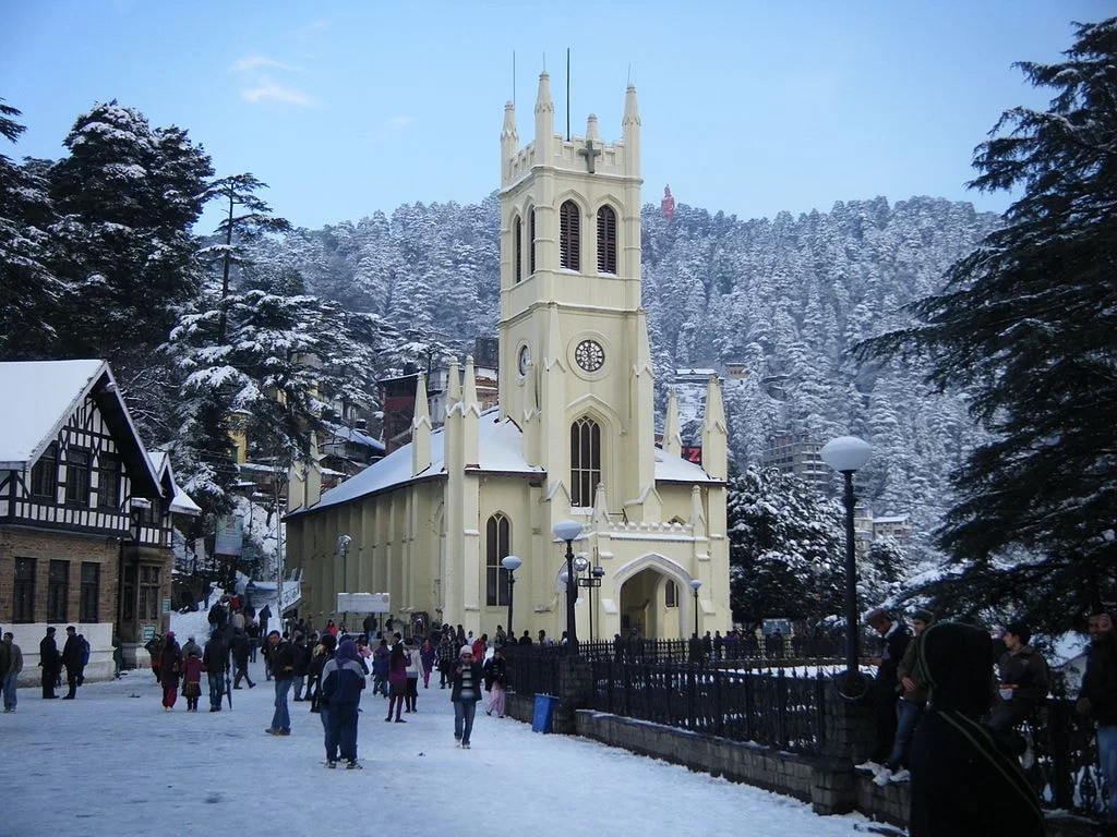 Shimla in winters covered in snow